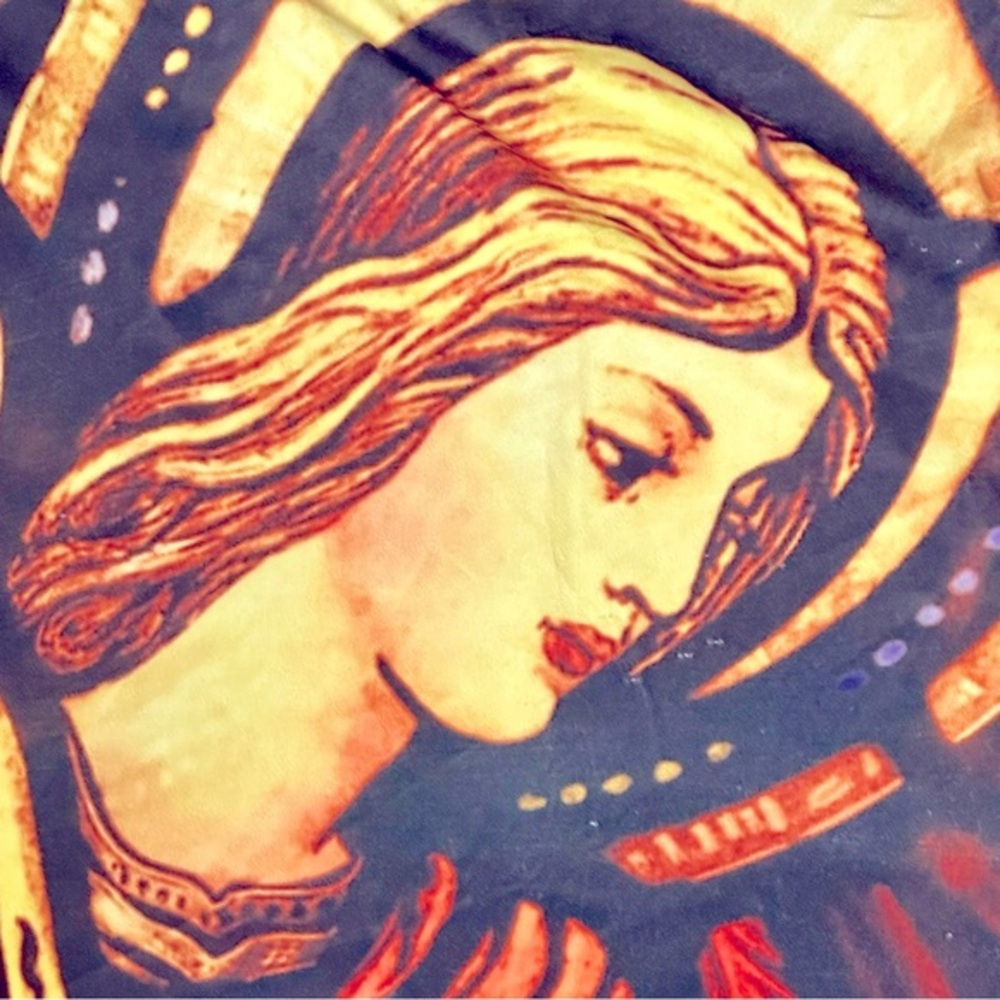 Archangel Michael Stained Glass Forte Sz L All Over Graphic Tee Streetwear Vibe